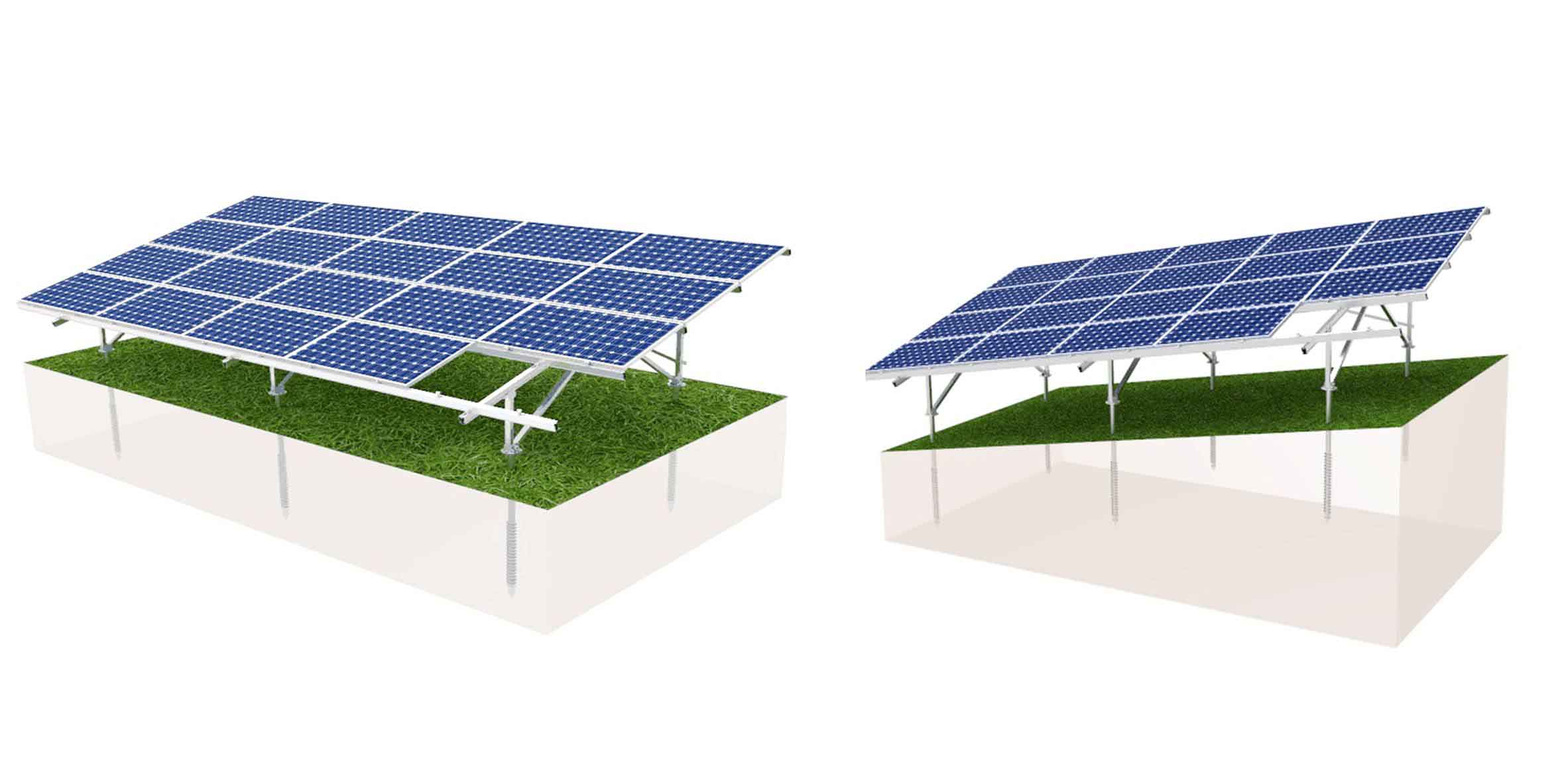 Ground solar mounting structure for sales