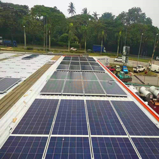 사다리꼴 주석 지붕 태양 Project-450KW 말레이시아에서